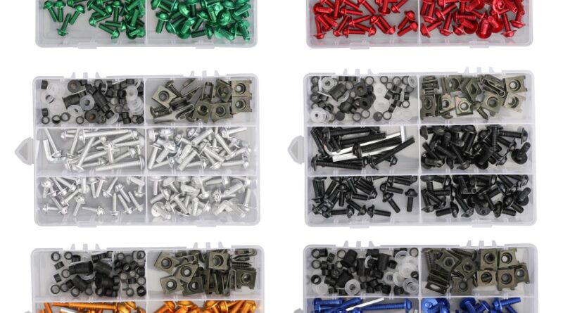 Amotopart 177PCS Fairing Bolt Kit Bodywork Screws for motorcycles