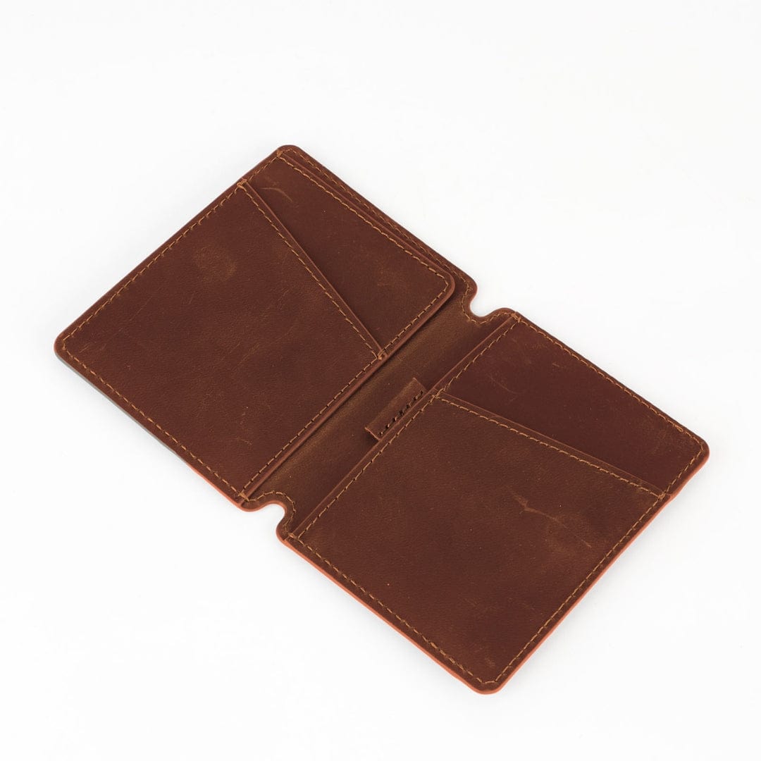 Double Oak Essentials Cloud Wallet open showing card and cash slots