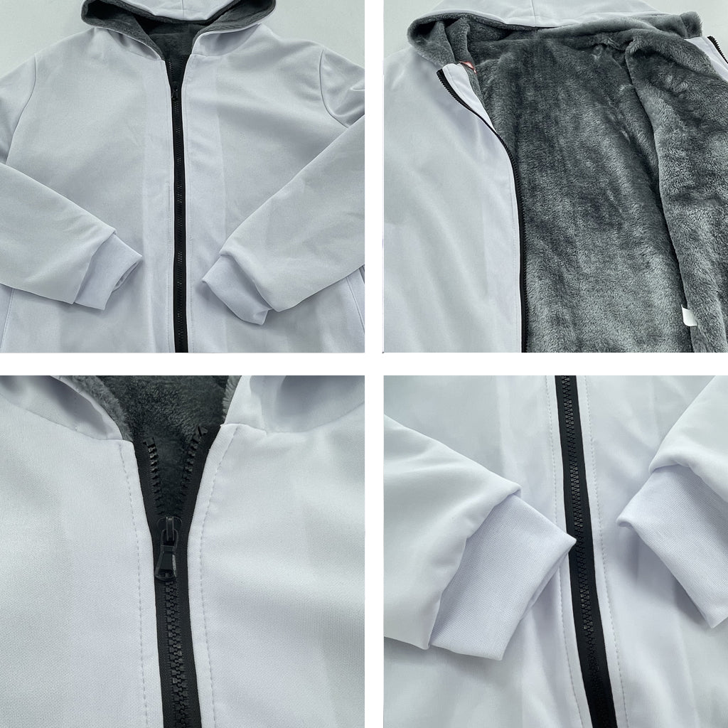 GearFrost sherpa lined zip up hoodie interior fleece lining detail