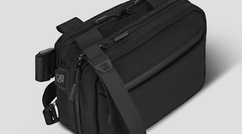 MORPH Expandable Concealment Bag in black 1050 ballistic nylon, front angle view