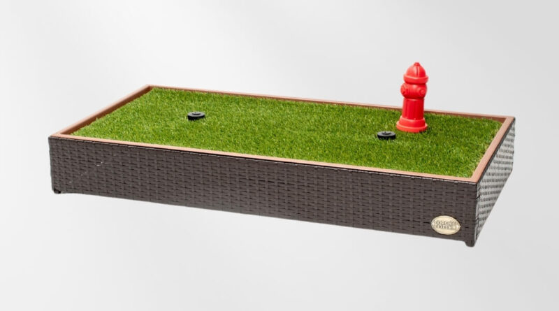 Porch Potty PREMIUM self-cleaning grass dog potty with pop-up sprinklers and drain hose