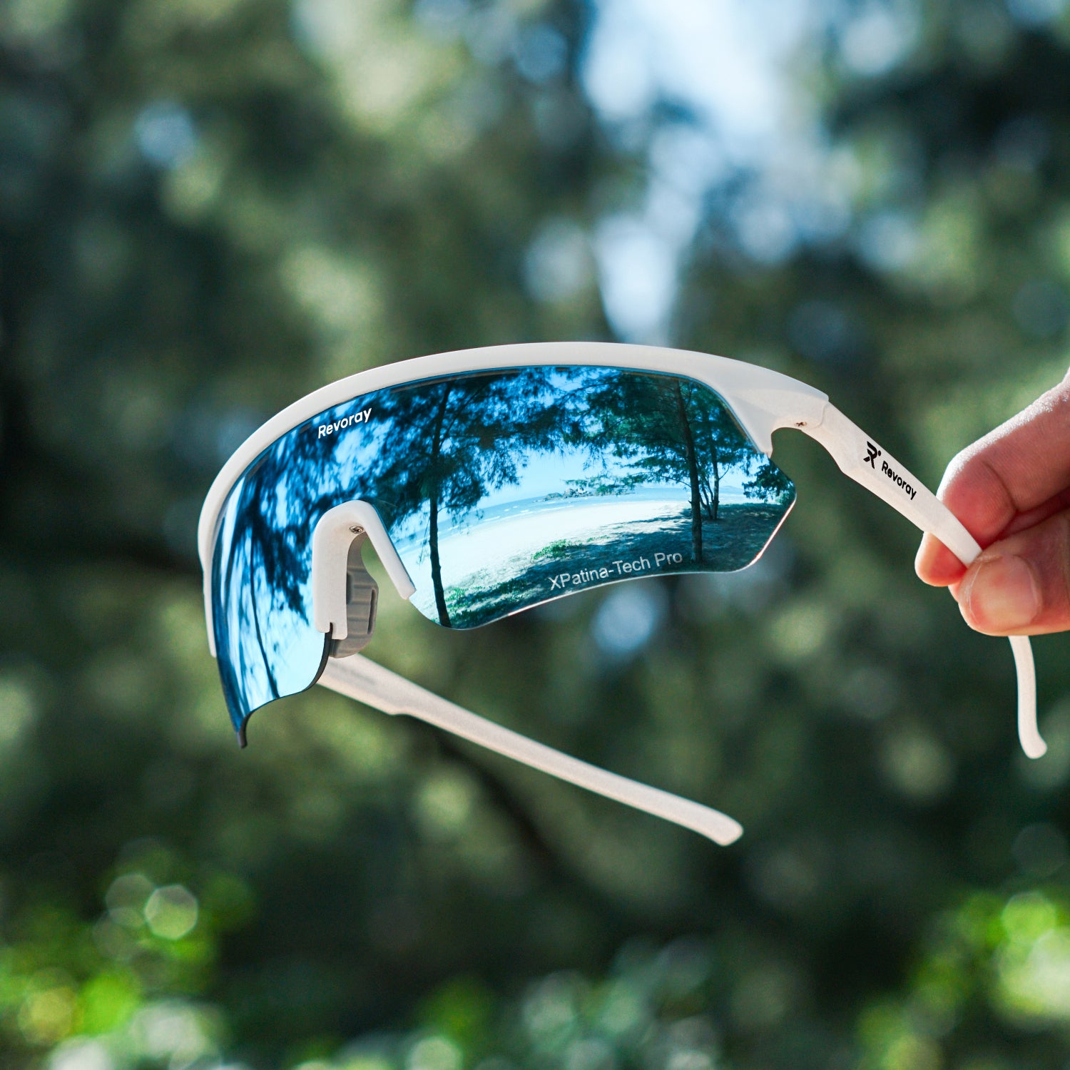 Revoray Brisk Y2 sunglasses worn by athlete outdoors