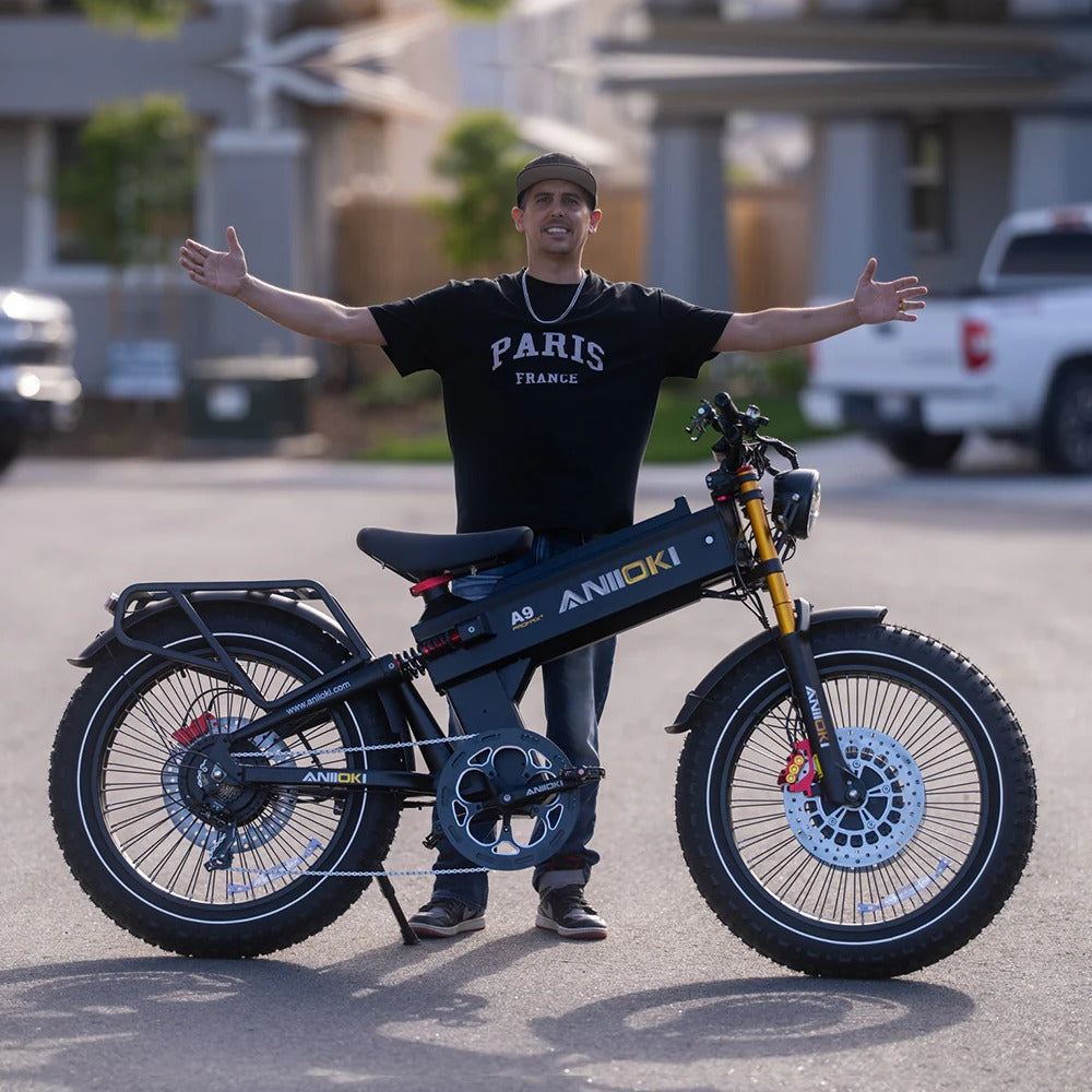 Aniioki A9 Pro Max 60V Dual Motor eBike side profile view