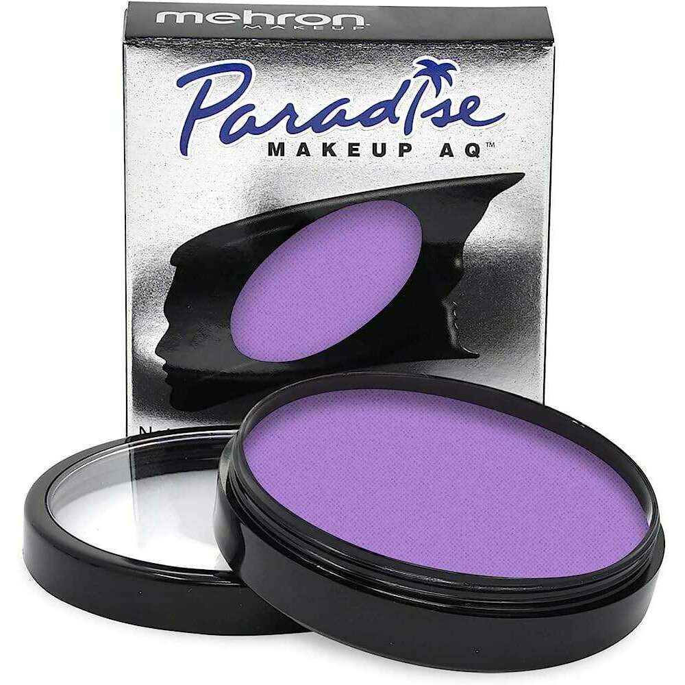 Mehron Paradise AQ Face and Body Paint cake makeup in Lavender shade with box