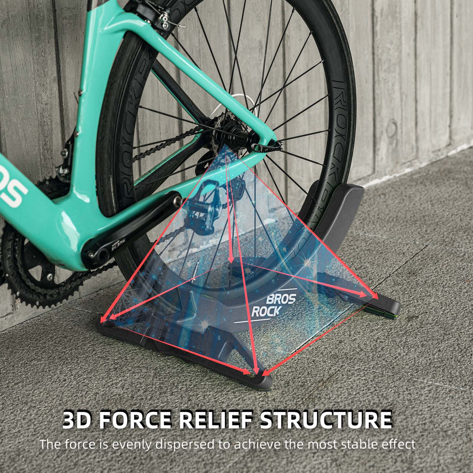 ROCKBROS floor stand 3D force relief structure diagram