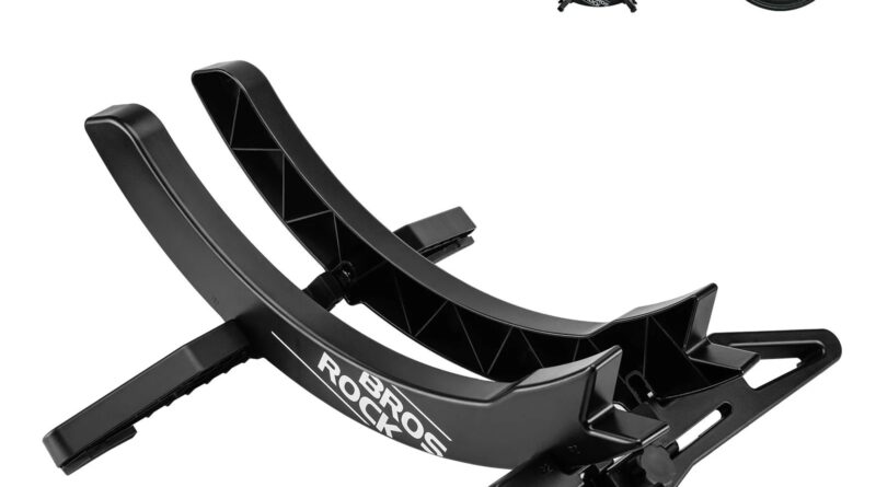 ROCKBROS Bicycle Floor Parking Rack Stand holding a road bike upright