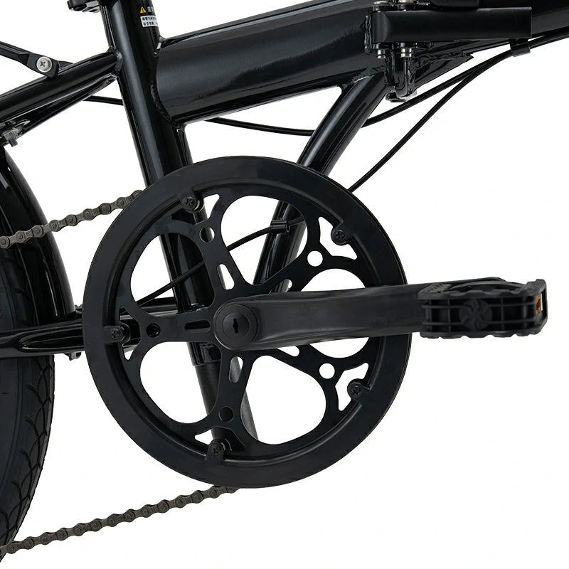 ROCKBROS SKN folding bike 52T crankset and pedal close-up