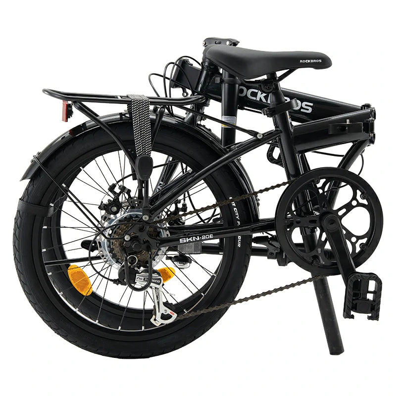 ROCKBROS SKN folding bike shown in its compact folded state